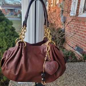 Juicy Couture Vintage Cow Leather Shoulder Bag GUC